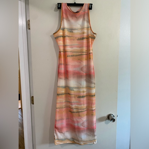 NTW Boohoo midi dress multicolor tie-dye - Picture 3 of 7